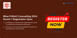 Bihar PGDAC Counselling 2024 Round 1 Registration Open; Get Direct Link Here